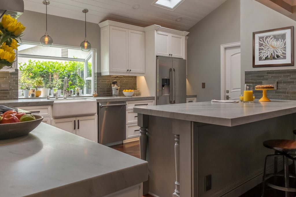 Gray and White Kitchen Design